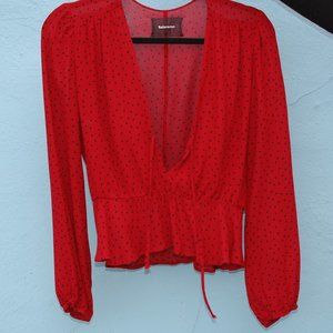Super Cute Polka Dot Reformation Blouse
